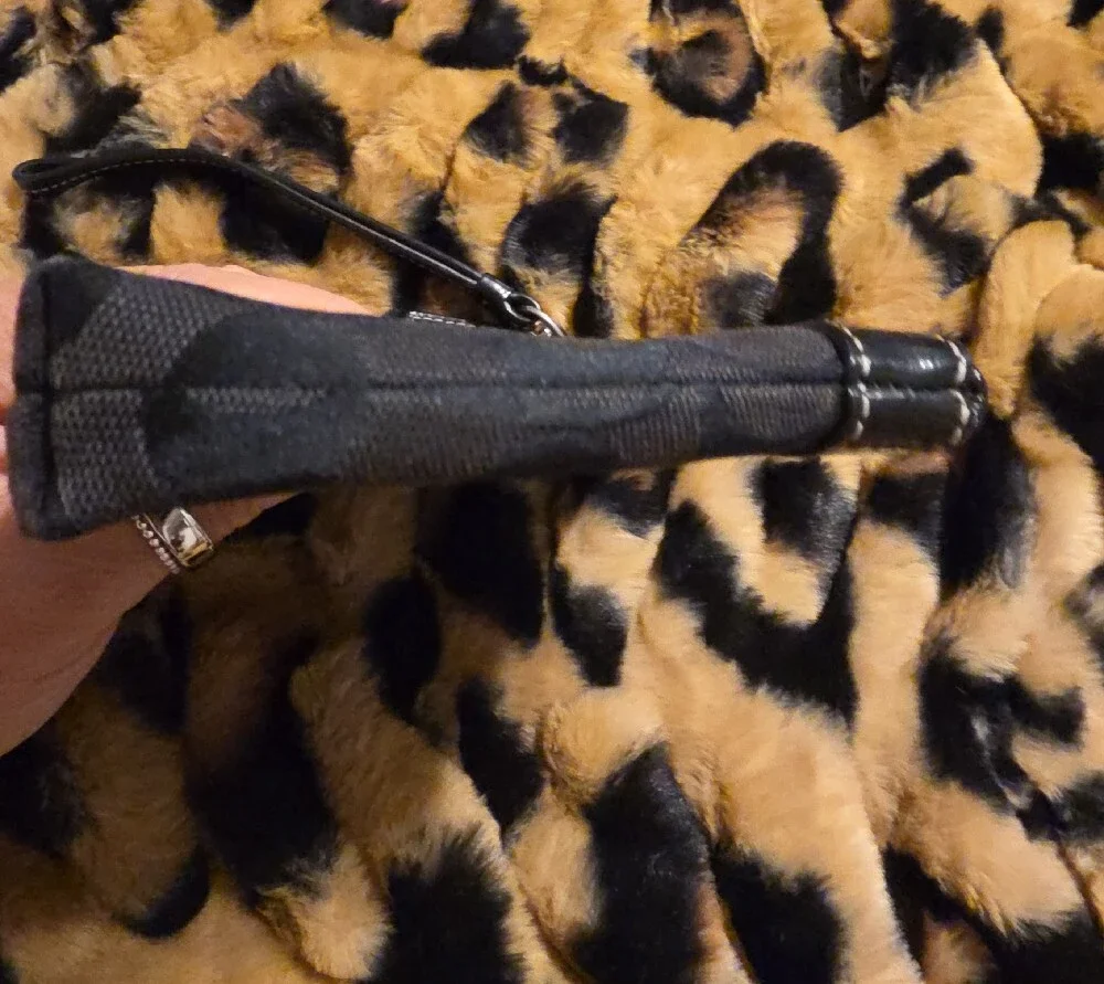 Coach Black Signature Wristlet Clutch
